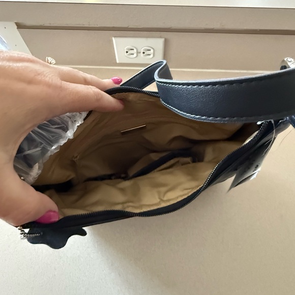 Giani Bernini Nappa Leather Hobo Bag in Navy - Picture 3 of 5